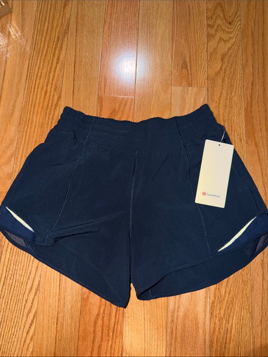 lululemon athletica Pants - lululemon Hotty Hot HR Short 4” Lined Women's True Navy Athletic Shorts